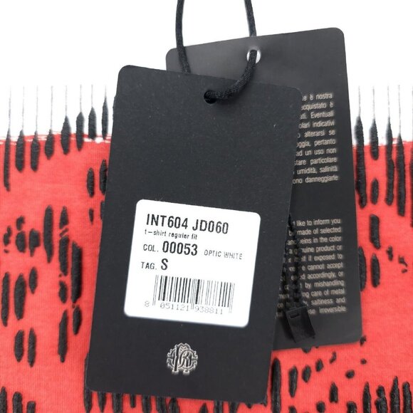 NWT ROBERTO CAVALLI Graphic Men's T-Shirt "Absent Future" Double Sided SMALL - Picture 5 of 8